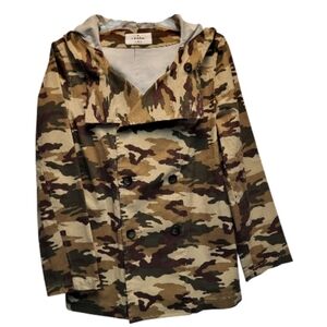 Rare Alphabet Club Women's Double-Breasted Camouflage Utility Jacket - Size 6*